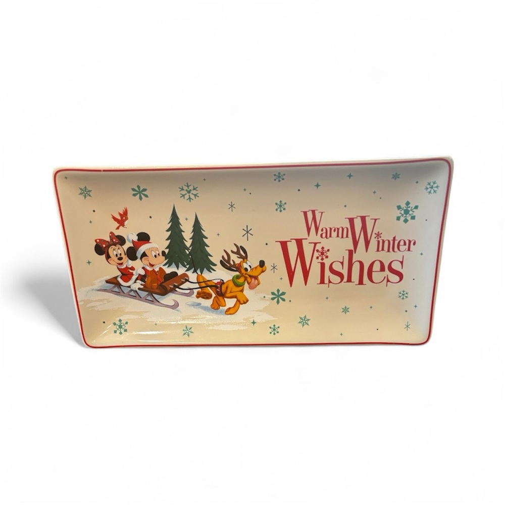 Disney Parks Mickey, Minnie & Pluto Trinket Serving Dish 4x8in NWT - Picture 2 of 6